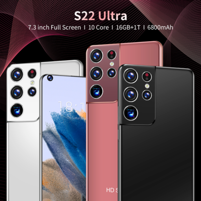 2022 NEW Galaxy S22 Ultra 5g Phone 7.3 Inch 16Gb + 1Tb Android Smartphone Android 12.0 OEM Mobile Phone
