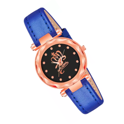 Analog Watch - For Girls Stylish Princess Dial Leather Strap Analog Watch for girls and women